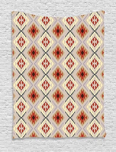 Miniatura 15 de Ambesonne Tapiz Groovy, letras de texto de la paz de los años setenta, ilustración musical de la revolución histórica de igualdad, colgante de pared