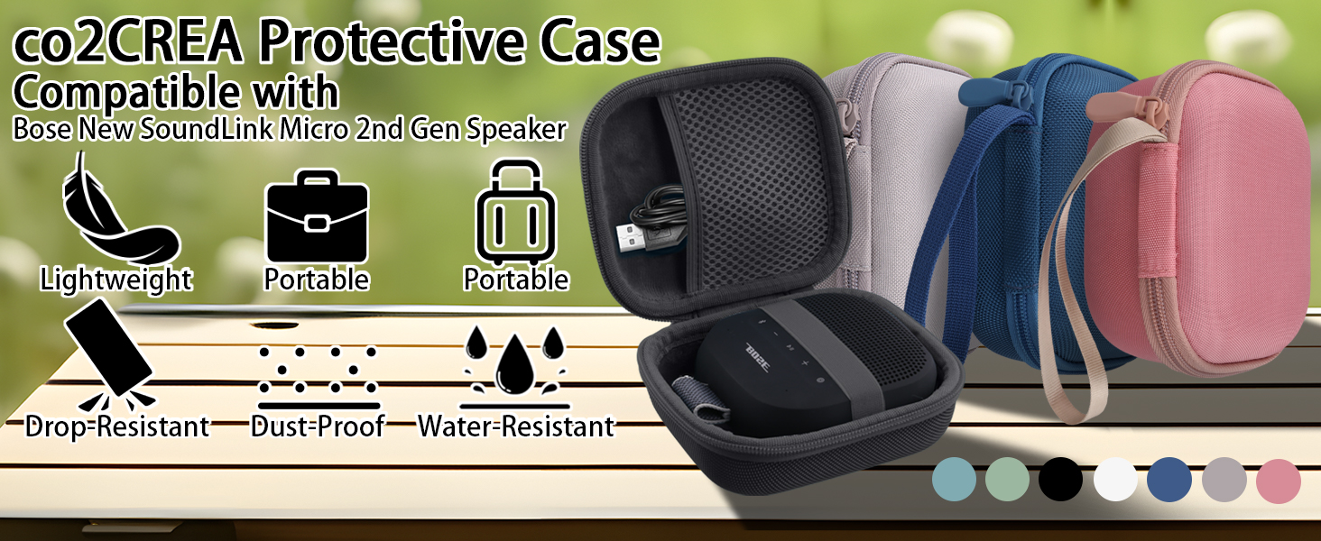 Étui Rigide Housse De Transport Pour Enceinte Bose SoundLink Micro – Protection Durable Et Léger (Noir)