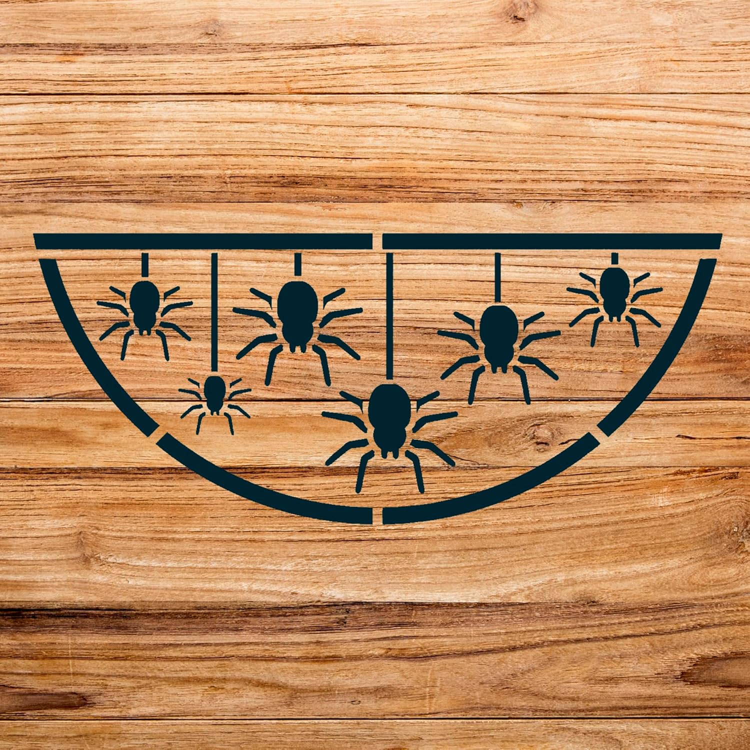 Hanging Spiders Stencil Pattern for Walls and Crafts, Reusable Mylar Template, Spooky Spider Web Design, Ideal for Halloween Decorations and DIY Projects - Size A2 (23.4" x 10.6")