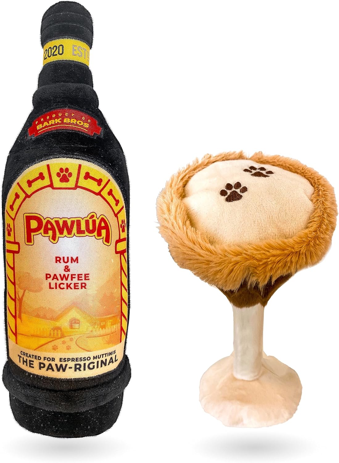 Pet Supplies Bark Bros Liquor Bottle Dog Toy Plush Squeaky Dog Toys Funny Drink Parody