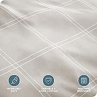 Vista 49 de Bare Home Funda de edredón extra larga – Premium 1800 súper suave – Funda de edredón ligera y fresca – Ropa de cama suave y transpirable