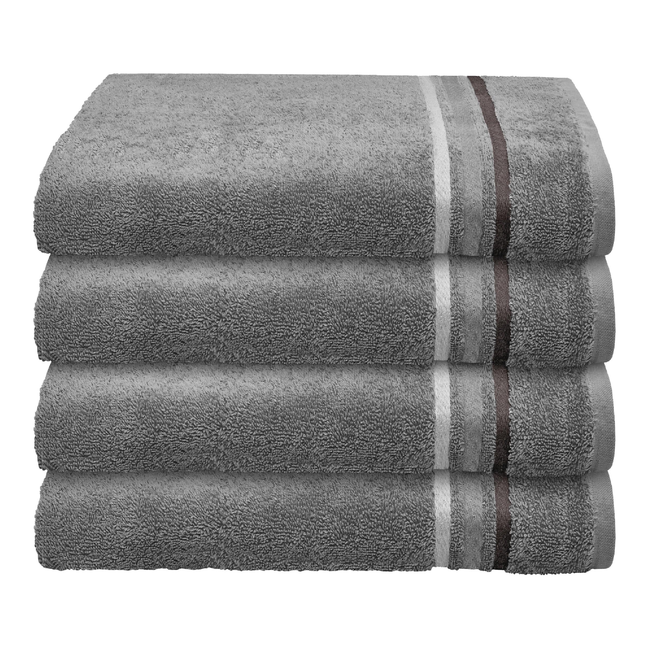 Schiesser Handtuch | 4er Set | 100% Baumwolle | Dunkelgrau
