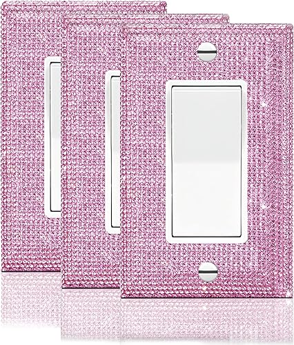 Miniatura 10 de Gaocai 1 pieza de placas de interruptor de diamantes de imitación brillantes plateadas y cubiertas de enchufes Placas de pared Cubierta