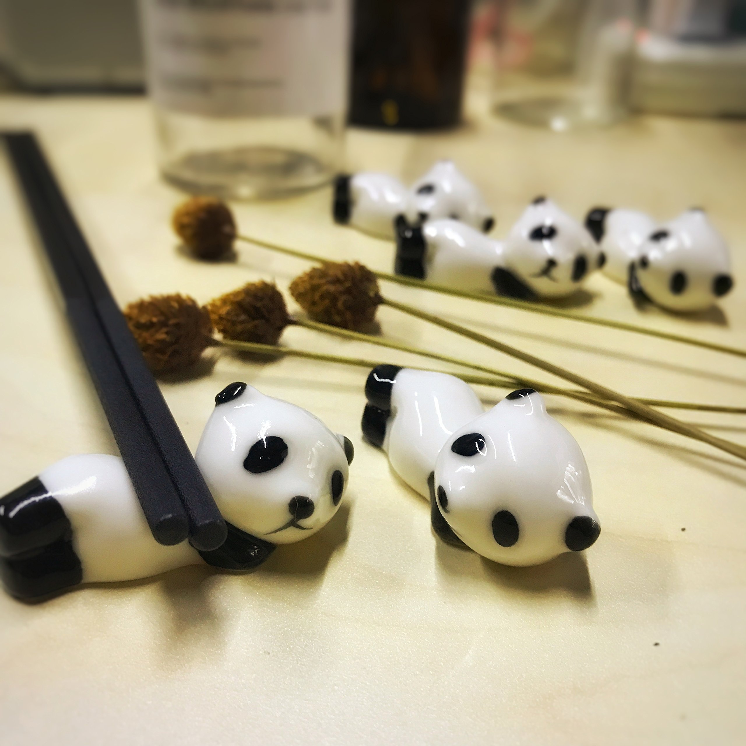 Amazon Itomte 手作りお箸置き 可愛いパンダ箸置き はしおき おしゃれ 箸立て 陶器箸置きセット 贈り物 かわいい小物 おしゃれ箸立て 卓上小物 5個セット Panda 箸置き オンライン通販