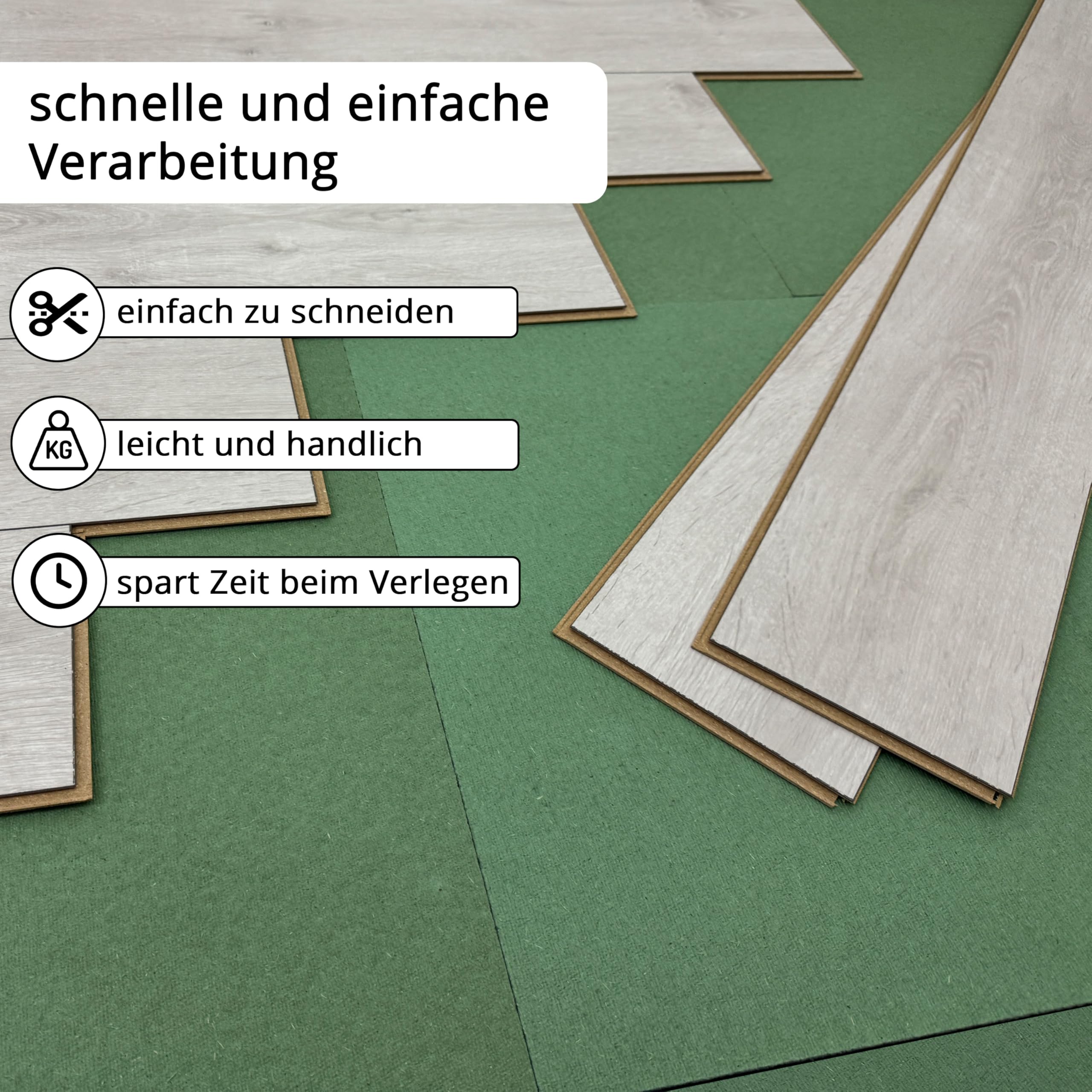 21 m² Ökotex Parquet Feltplatte 5,5 mm Starke Trittschalldämmung für Laminat-/ Parkett- und Korkböden. Stärke: 5,5 mm (21 m² | 3 Pakete mit 7 m²)