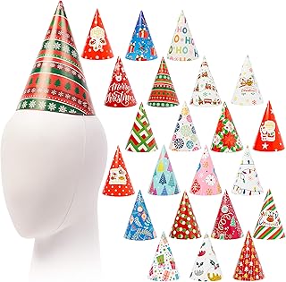 THE TWIDDLERS - Christmas Cracker Party Hats in Assorted Festive Designs, Christmas Hats for Kids & Adults - Christmas Party Hats, Photo Props for Xmas Parties Costume Accessories - 20cm x 15cm