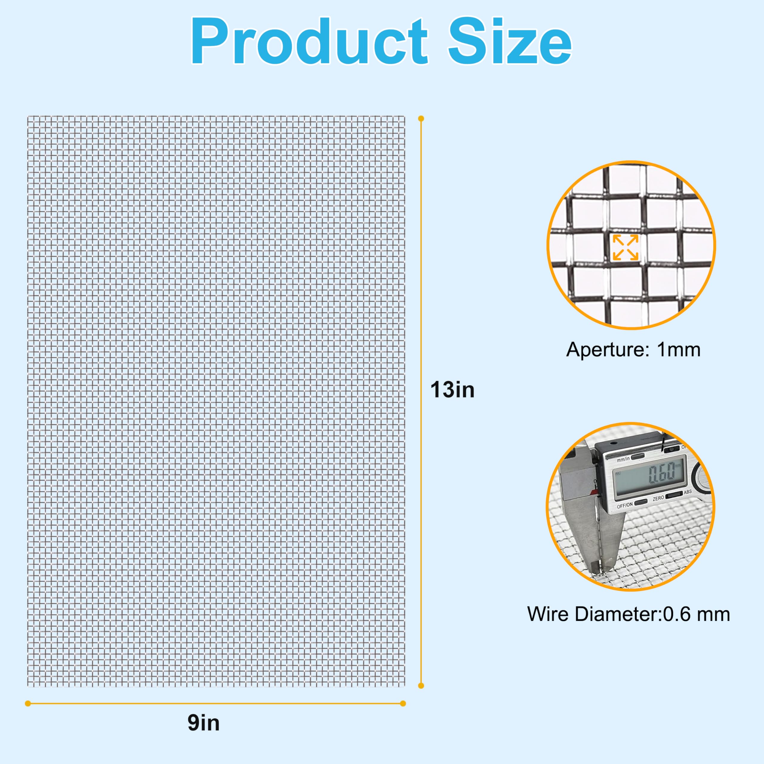 Stainless Steel Wire Mesh Sheets - 4 Pack -4 Stainless Steel Wire Mesh Sheets - 4 Pack -4