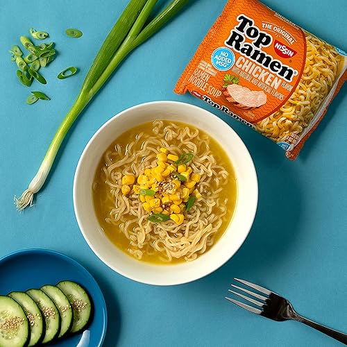 Vista 35 de Nissin Top Ramen - Sopa de fideos, salsa de soja, 3 onzas (paquete de 24)