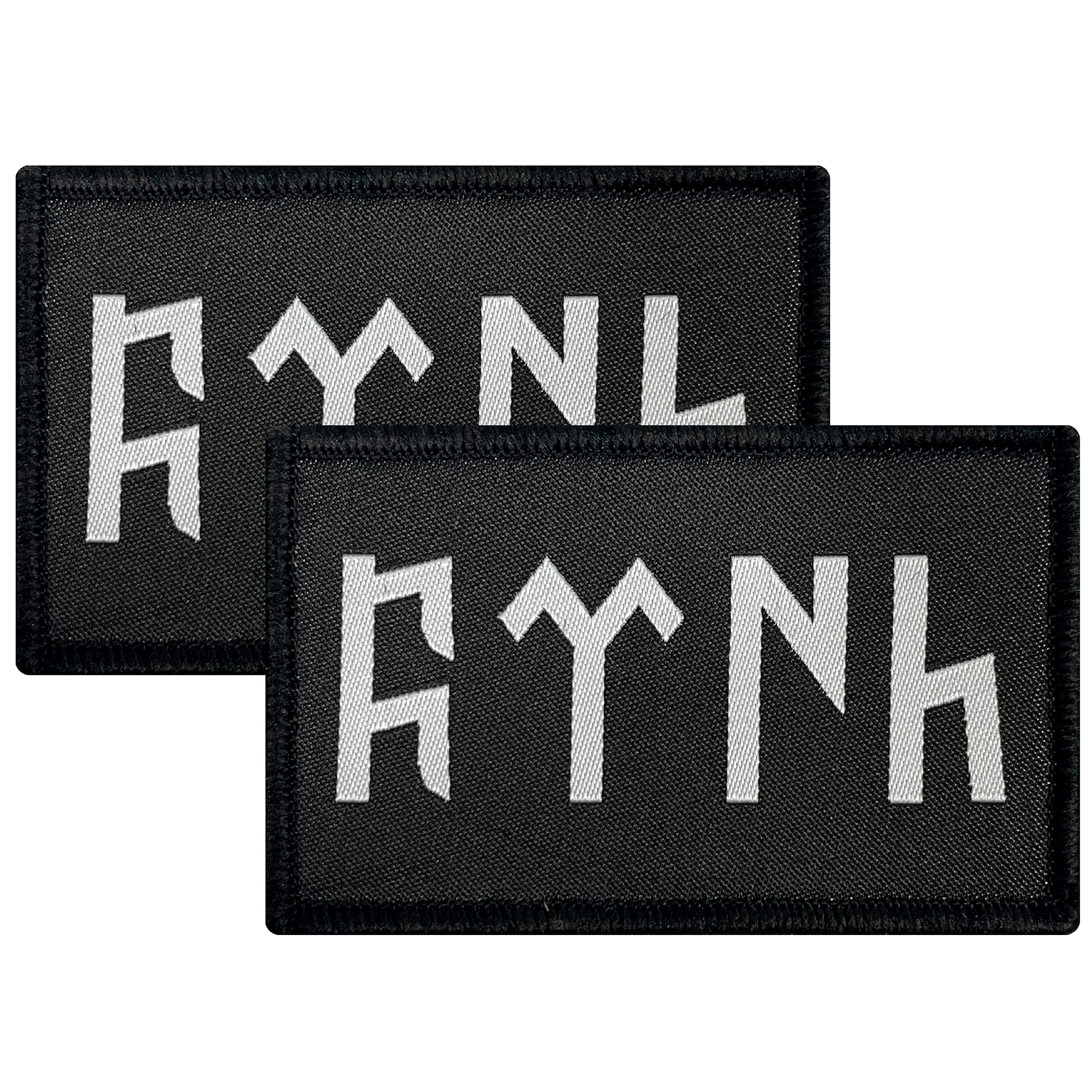 ZETTMANN® [ 2 Stück ] Türkische Flagge Aufnäher mit Klettverschluss als Patch I für T-Shirt Jacke Pullover Türkische Fahne Bayrak Asker Bozkurt Zeichen Camouflage ca. 8 x 5cm (Göktürk Schwarz)