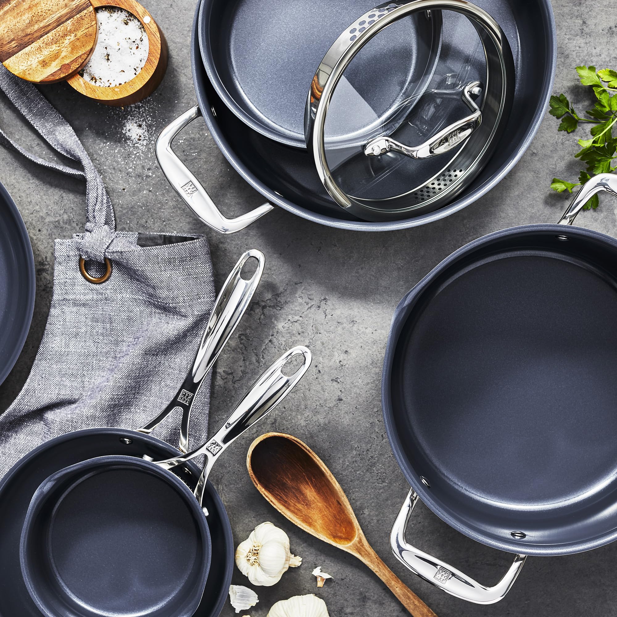 Zwilling CFX Four hollandais antiadhésif en acier inoxydable et céramique 6 l