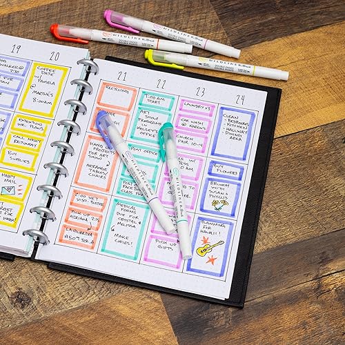 Miniatura 8 de Zebra Pen Mildliner 79405 - Bolígrafo de doble punta, colores surtidos de tinta refrescante, paquete de 5, multicolor