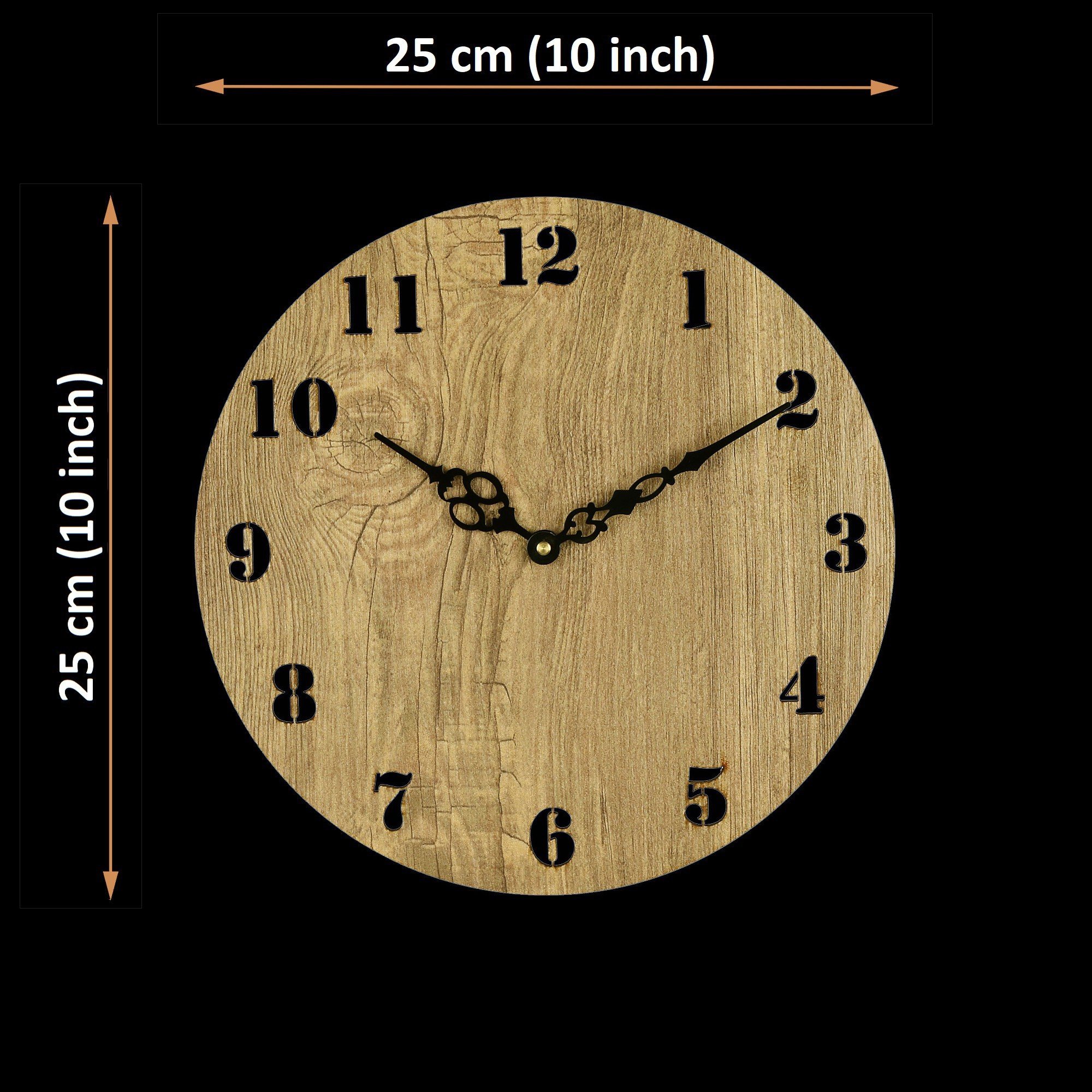 Sehaz Artworks Designer MDF Cutting Clock (SimpleNumber) Best for Valentines Day Gift - Image 5 thumbnail