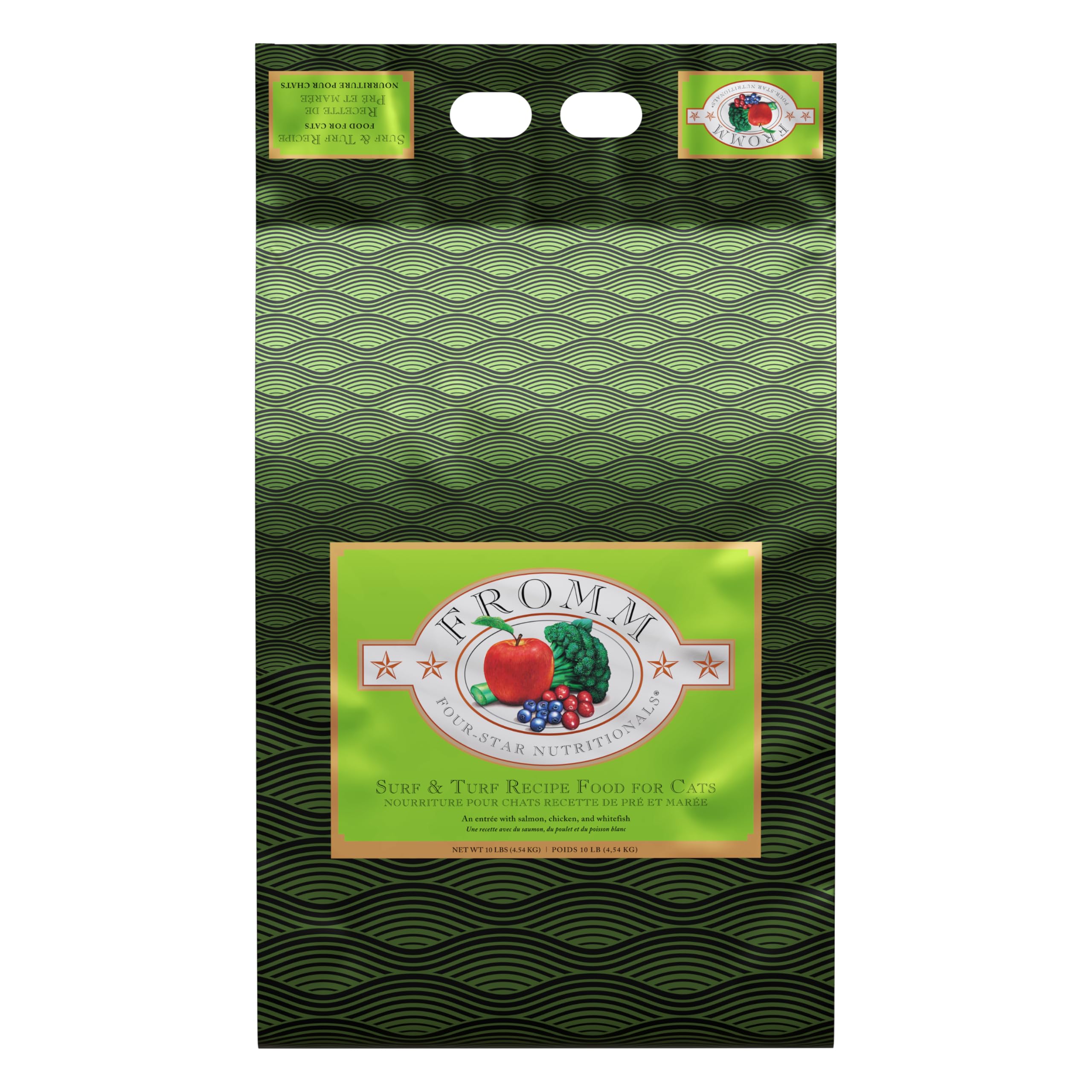 Fromm Four-Star Nutritionals Surf & Turf Cat Food - Premium Dry Cat Food - Salmon Recipe - 10 lb