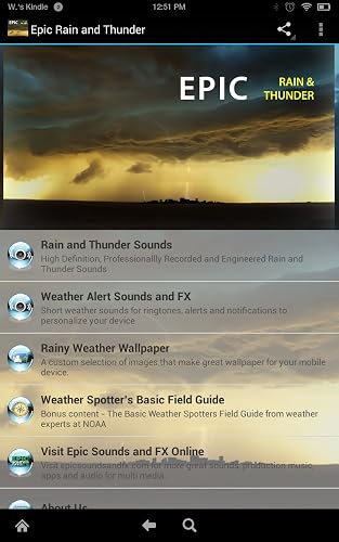 Epic Rain & Thunder Sounds - with featured ebook: Basic Weather Spotters’ Field Guide
