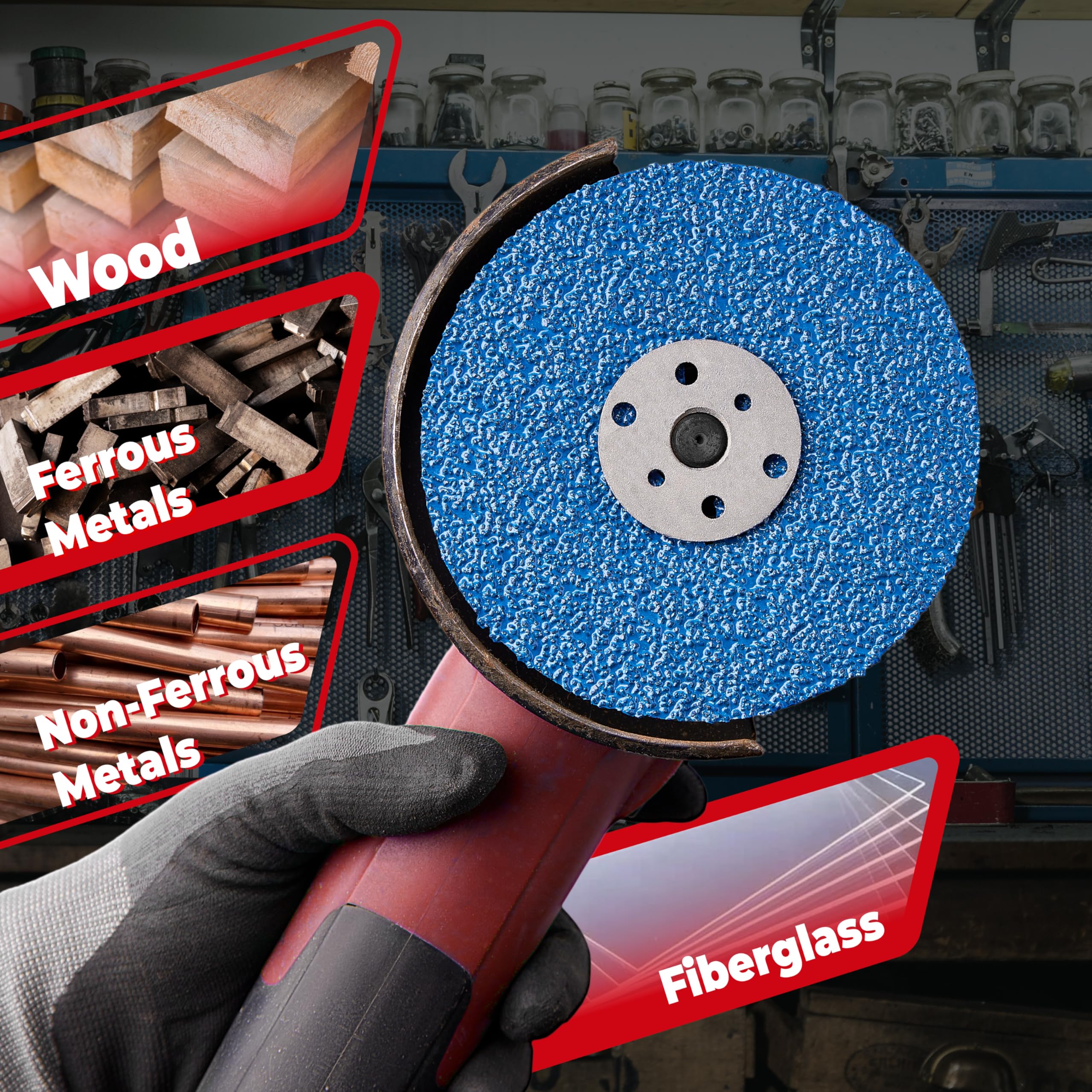 Zirconia Sanding Discs - 25 Pack for Angle Grinder -2