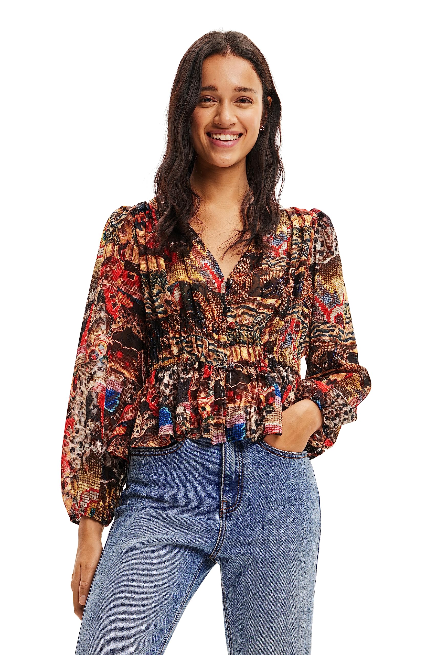Desigual Blus_Tapestry-Lac Blouse para Mujer