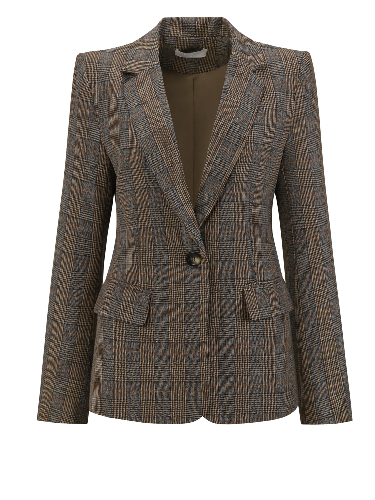 hobemty Women's Houndstooth Plaid Blazer for Women Work Business 2025 Suit Jacket-picture-11