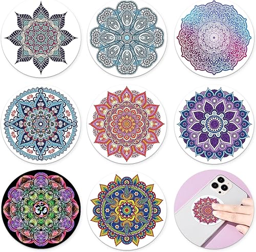 40 calcomanías sensoriales para la ansiedad, calcomanías calmantes estilo mandala, tinta de mármol y cielo estrellado, calcomanías texturizadas