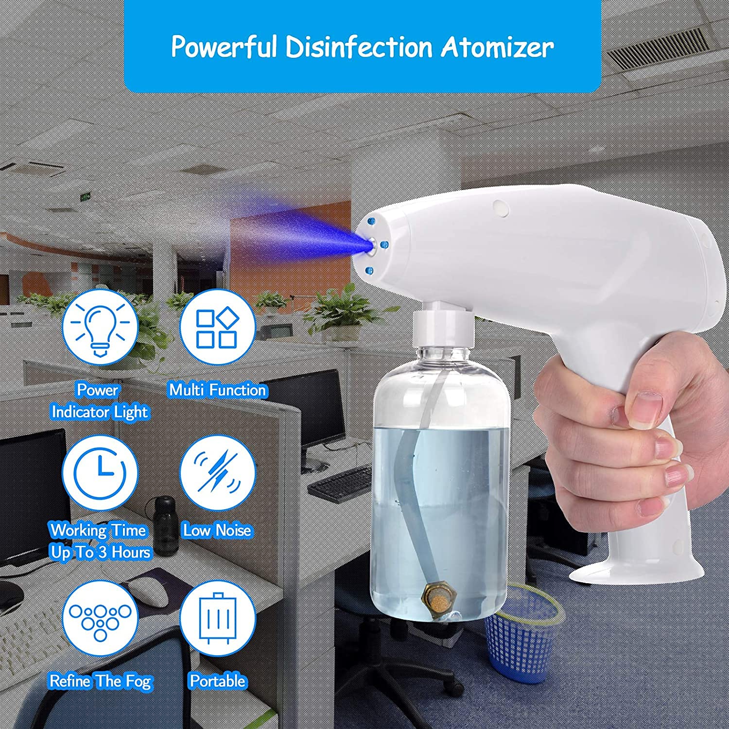 Melisen 2021 Upgraded Disinfectant Sprayer, Disinfectant Steam Gun ULV