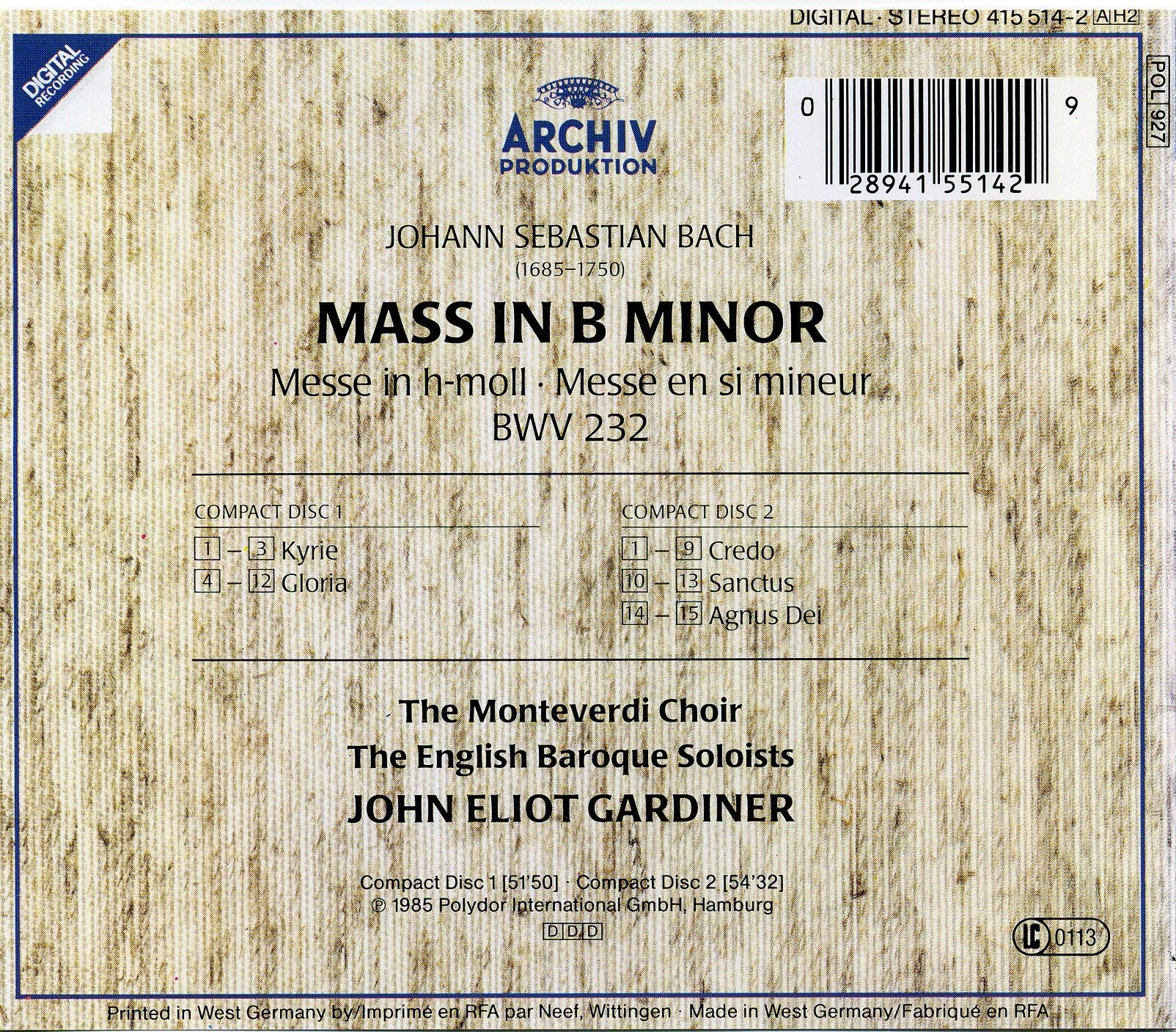 Messe H-Moll BWV 232