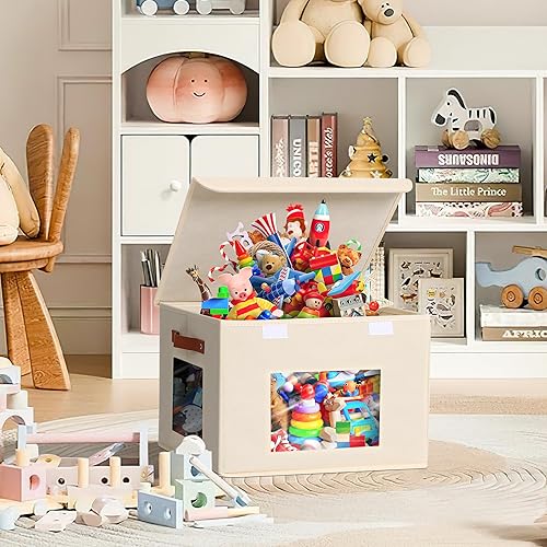 Miniatura 7 de Contenedores de almacenamiento para ropa, 40 L, grandes, plegables, apilables, organizadores de armario, cajas de almacenamiento con tapas, cesta de