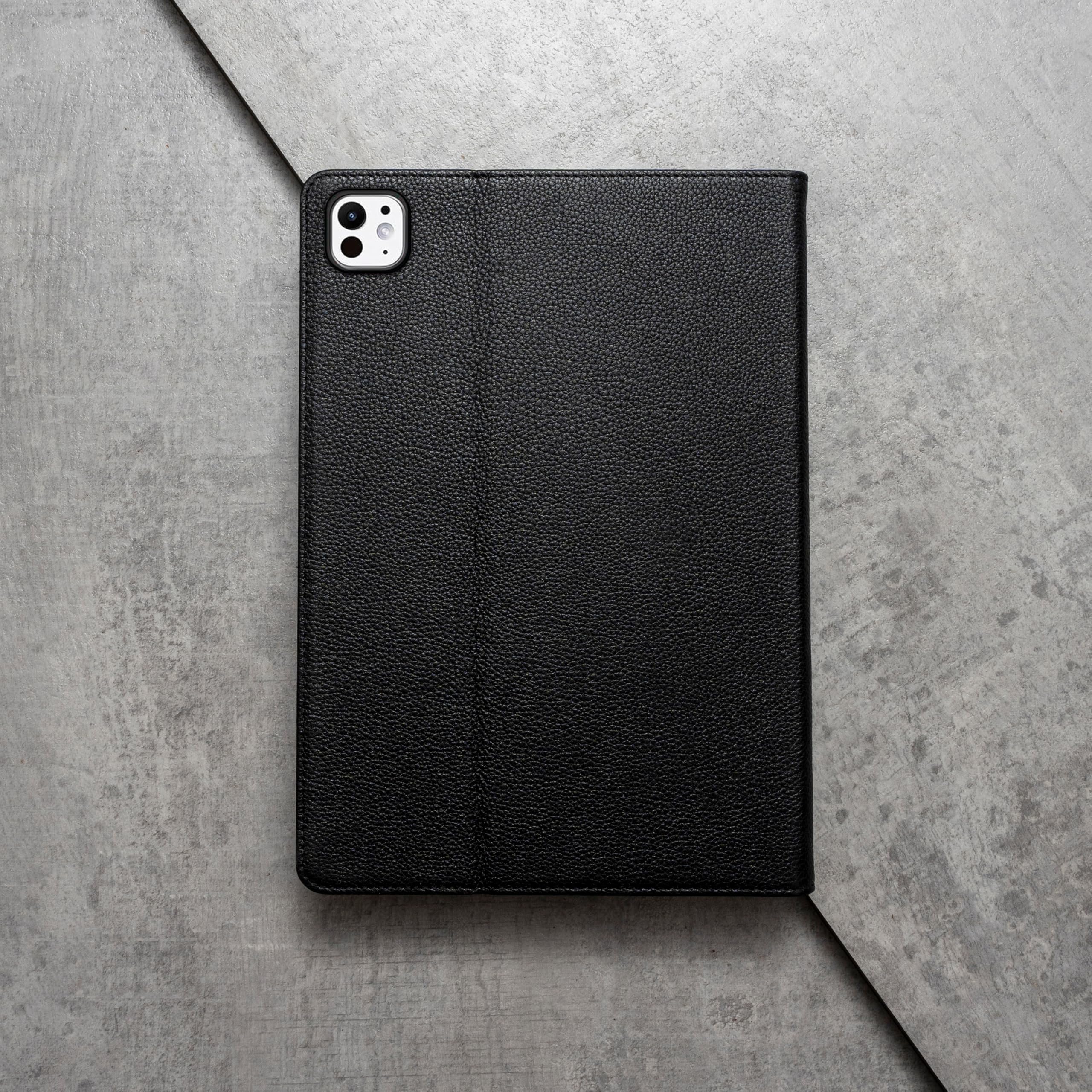 Porter Riley - Custodia in Pelle Compatibile con iPad Pro 13" M5 / M4 (2025/2024). Custodia Folio/Supporto in Vera Pelle di Qualità Superiore (Nero/Fulvo)