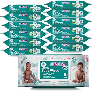 MedPride Scented Baby Wipes Bulk 960 Pack: Alcohol-Free, Aloe Vera & Vitamin E, Extra Soft Strong Paraben-Free Wipes