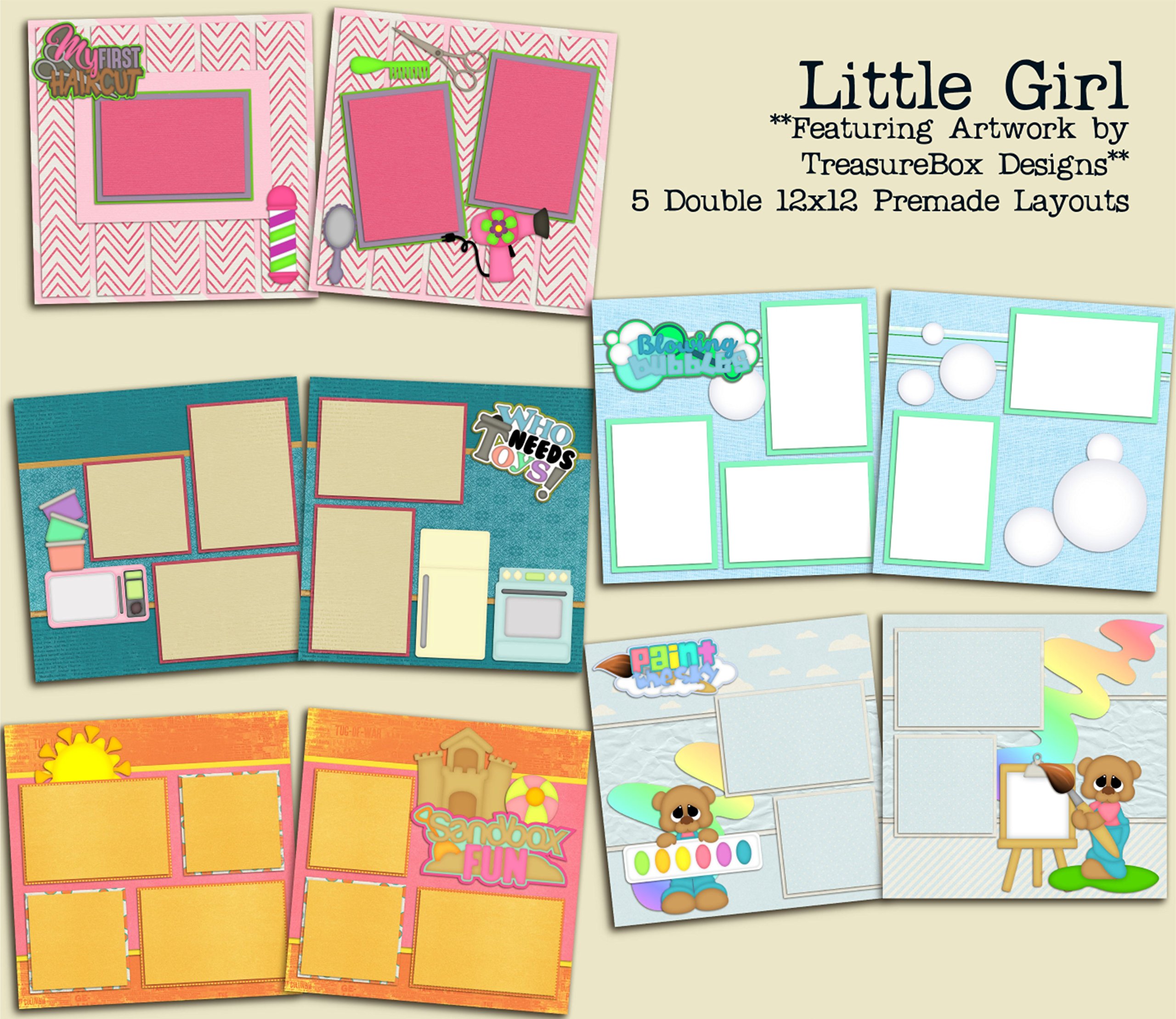 Bambina Set - 5 layout a doppia pagina