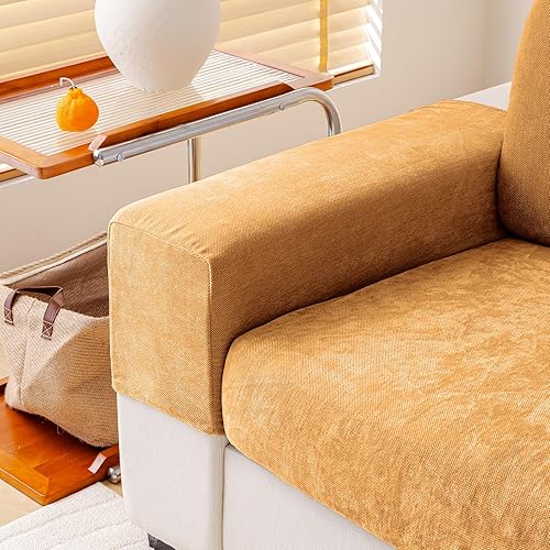Miniatura 29 de Fundas de cojín para sofá modular en forma de L – Fundas de sofá de felpilla más suaves lavables, fundas elásticas antideslizantes para sofá y Gris