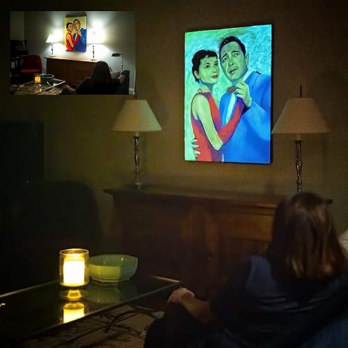 Miniatura 7 de Glow Cubed Glow in The Dark Artist Professional Oil Paint Luminescent Phosphorescent Self-Luminous Paint (Purple Blue, 22 ml)