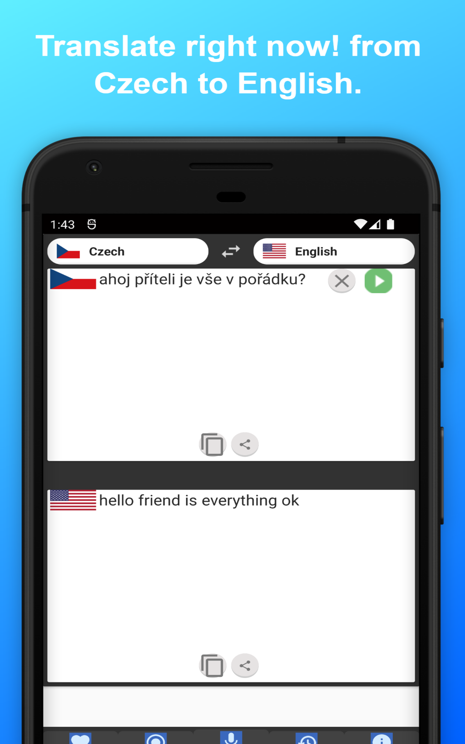 English to Czech Translator to Translate to for Free on Telephone and Tablet App on Amazon
