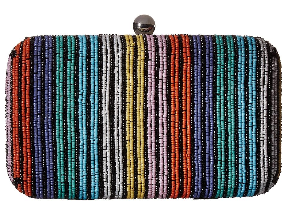 

Circus by Sam Edelman Dael Beaded Minaudiere/Frame Bag (Rainbow Stripe/Black) Handbags
