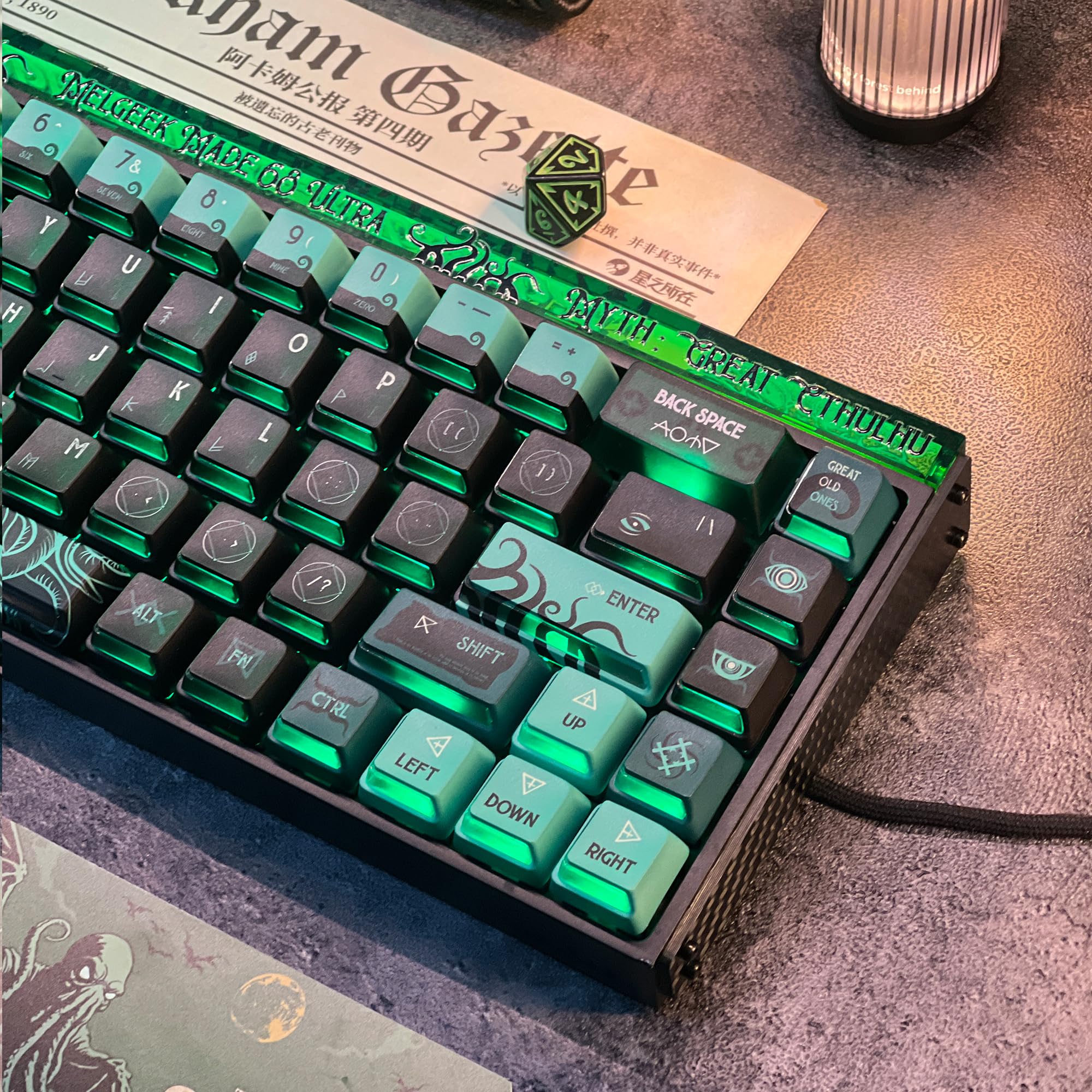 キーボード cthulhu keycaps black transparent キーボード cthulhu
