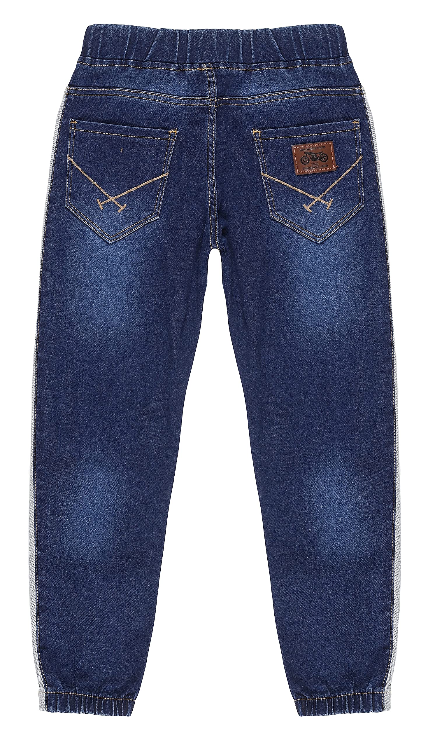 chopper club Boys (5-15 Yrs) Jeans Regular Fit Jogger Denims with Drawstrings and Side Tape DX 36 1