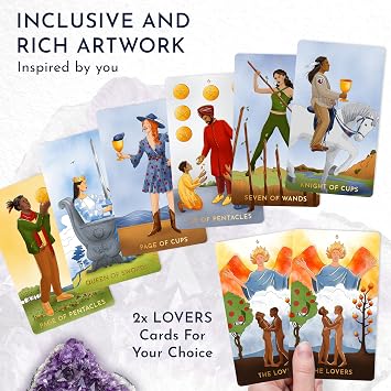 Tarot Cards with Guidebook for Beginners, Modern Rider-Waite Deck, 79 Cards
