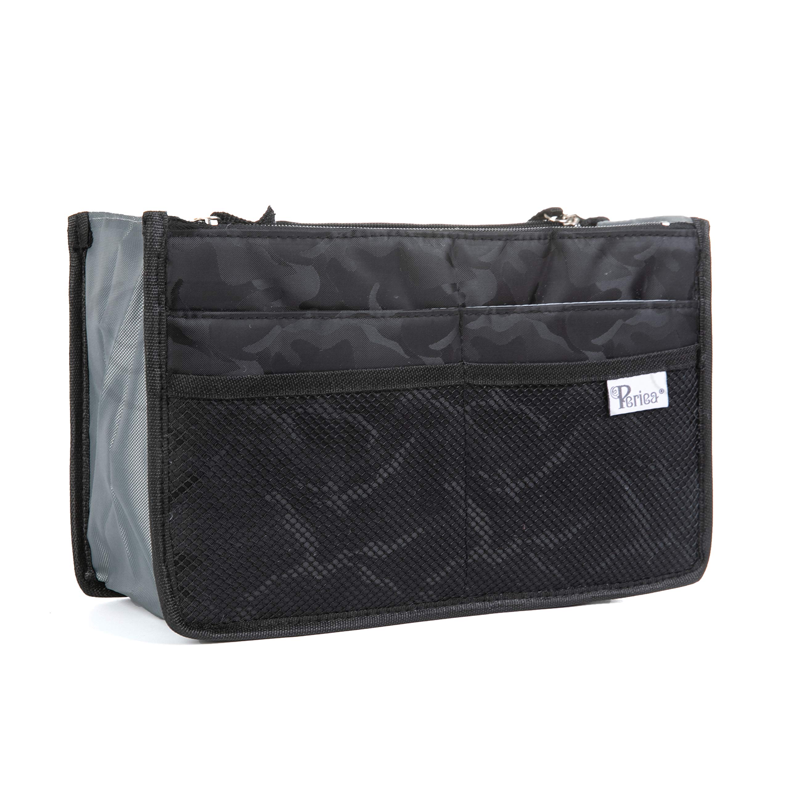Periea Chelsy Handbag Organiser Insert (Black Camouflage, Medium)