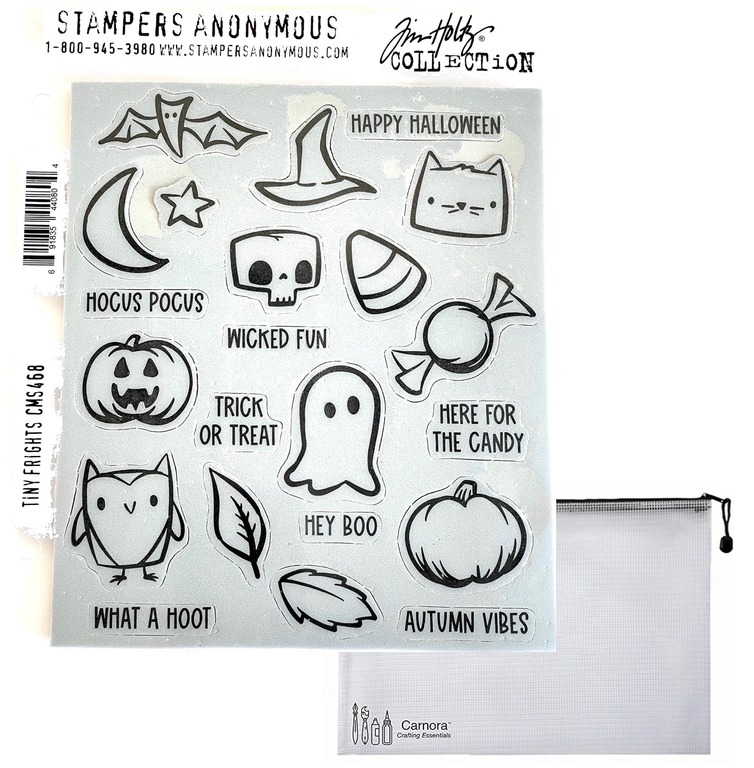 Tim HoltzTiny Frights Cling Stamp Set - Carnora Mesh Storage Bag, August 2023 Release (CAR2CMS468)