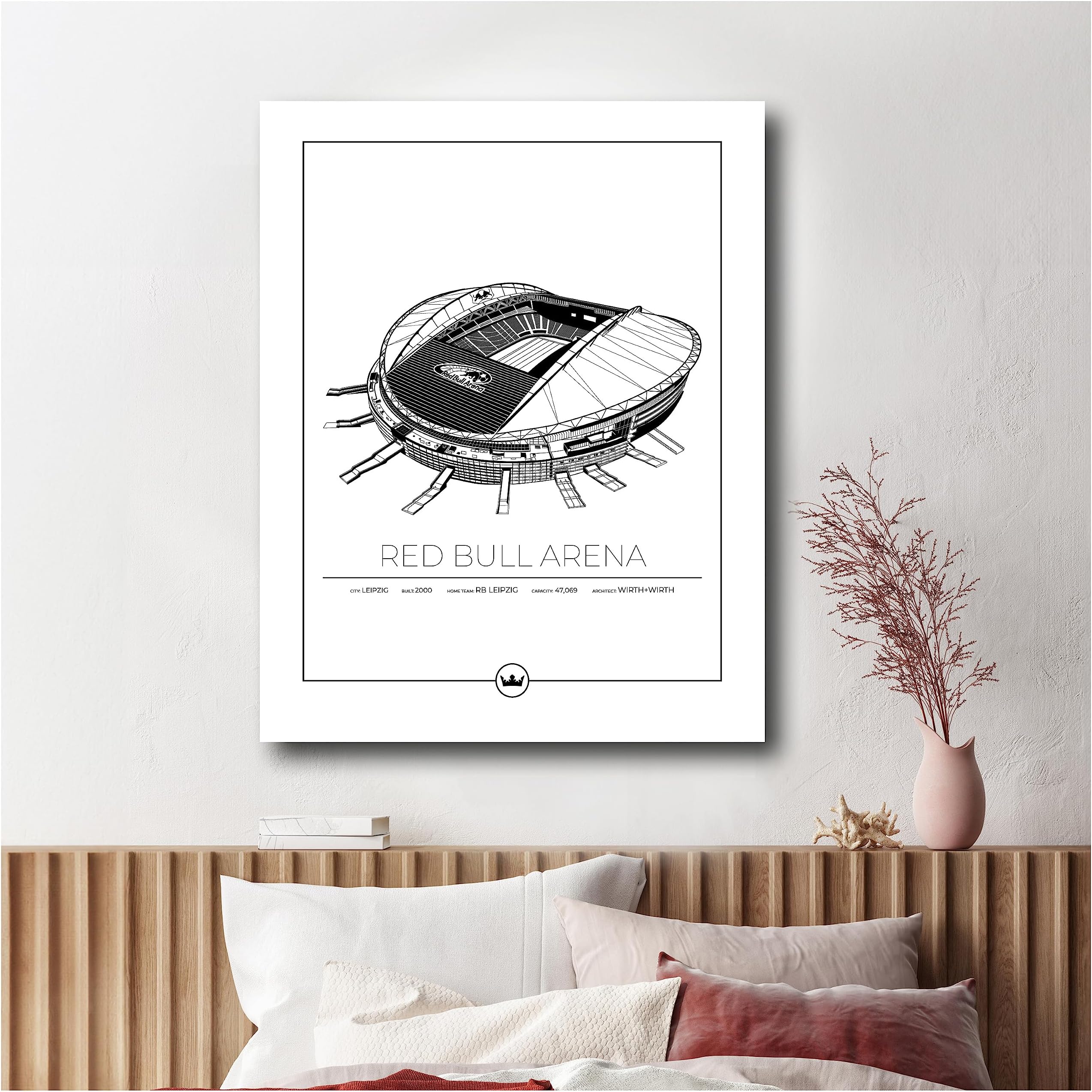 Sverigemotiv.se Poster, RB Leipzig - Red Bull Arena, 50x40cm, Wall Art for Living Room