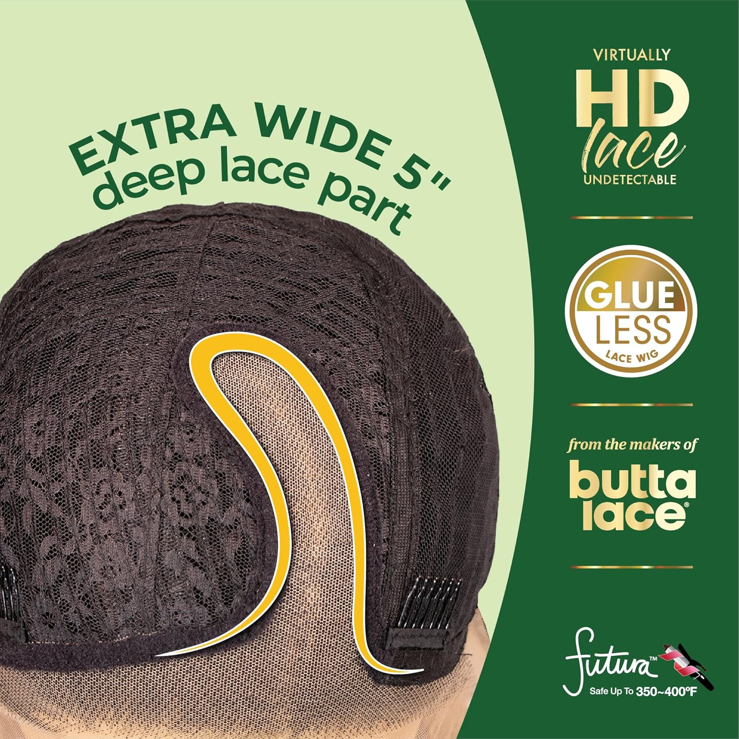 Sensationnel Chicbob Lace Frontwig - Bob Unit 9 Face Framing Glueless Wig Wide 5 Inch Deep Part Synthetic Preplucked Hairline (DUSTYBLONDE)