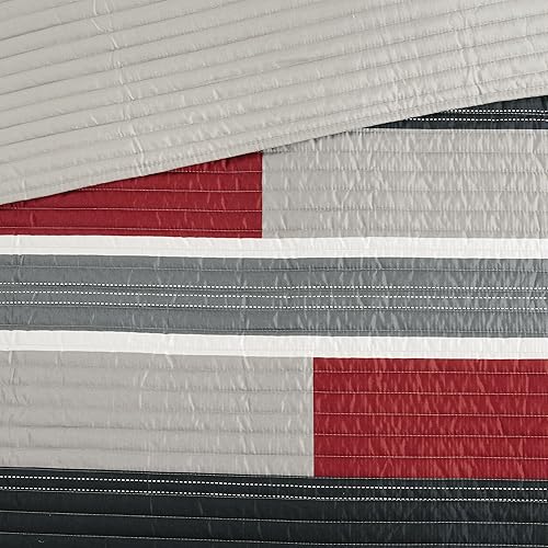 Miniatura 7 de Comfort Spaces CS14-0864 - Juego de edredón de 3 piezas para todas las estaciones ligero hipoalergénico bloques de color para niños tamaño Azul