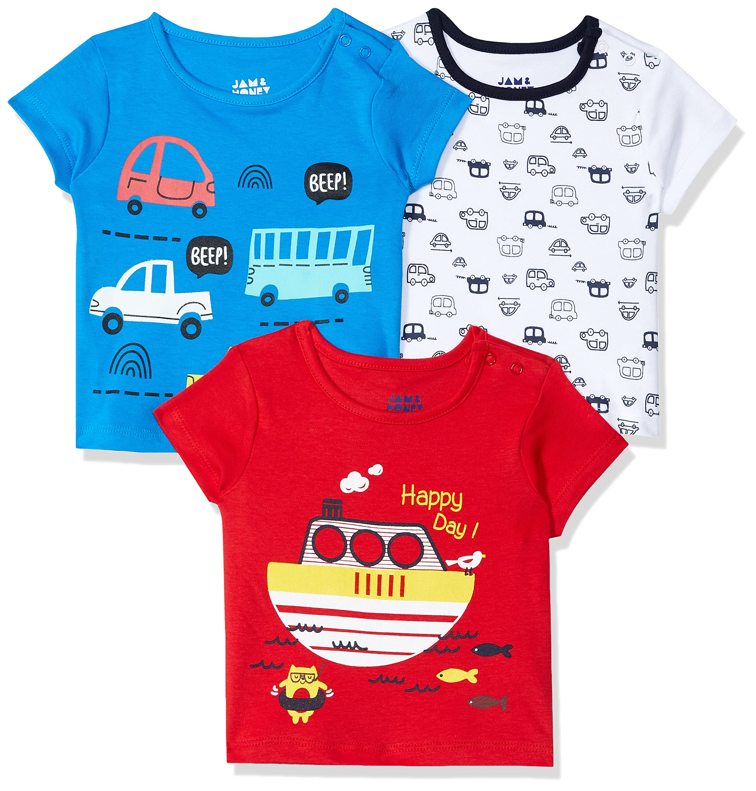 Amazon Brand - Jam & HoneyBaby-Boys T-Shirt