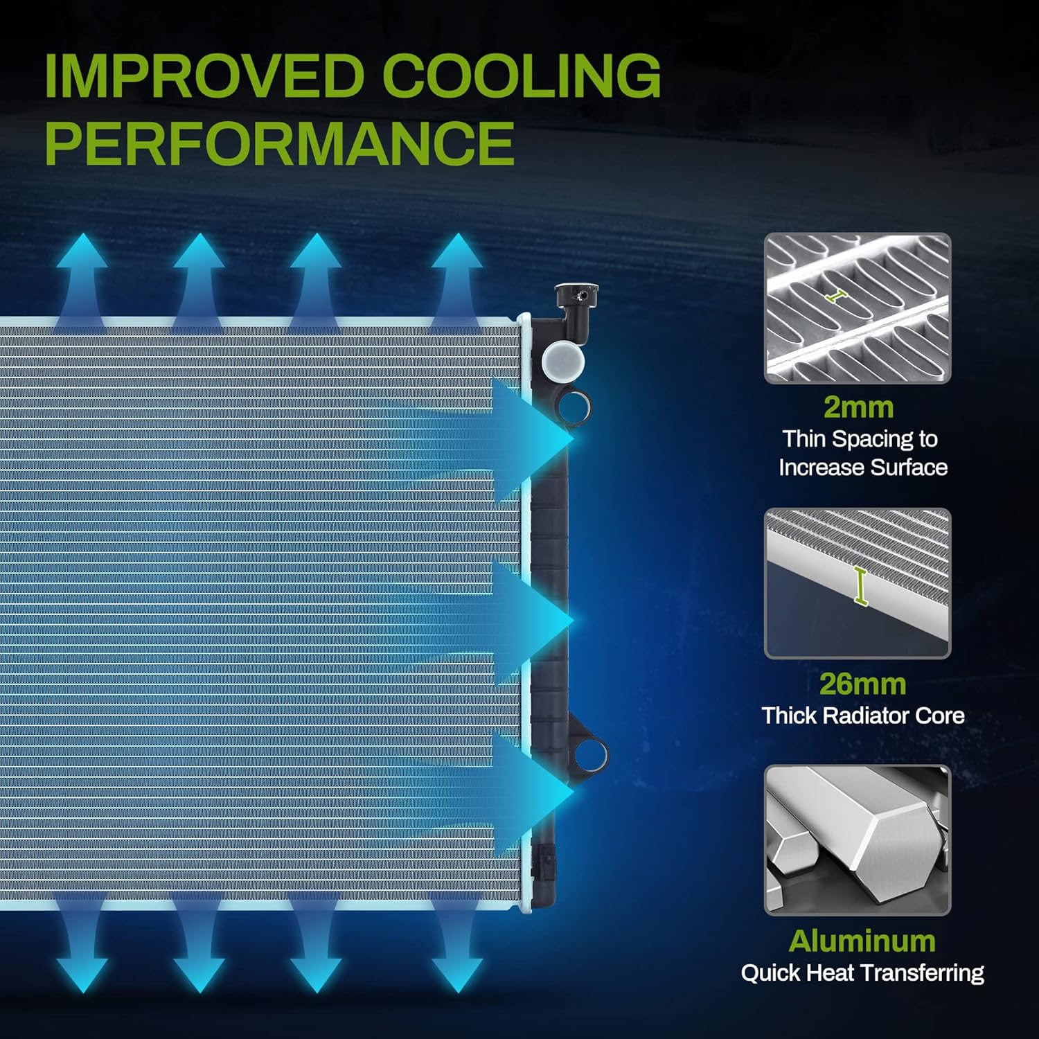 AUTOSAVER88 Radiator Compatible with 2005 2006 2007 2008 2009 2010-2015 Tacoma 2.7L 4.0L V6
