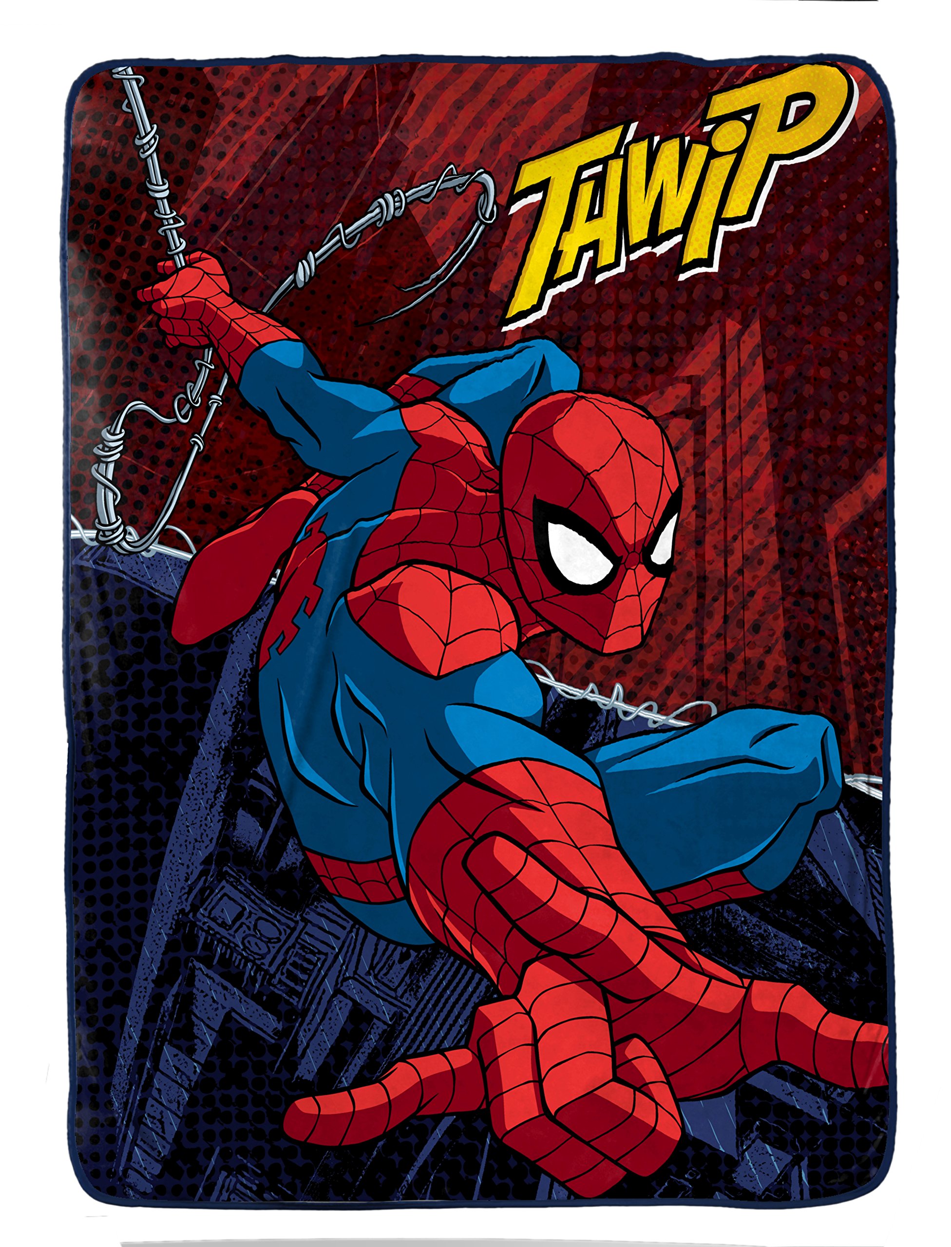 Marvel Spiderman Burst Plush Twin Blanket, 62" X 90"