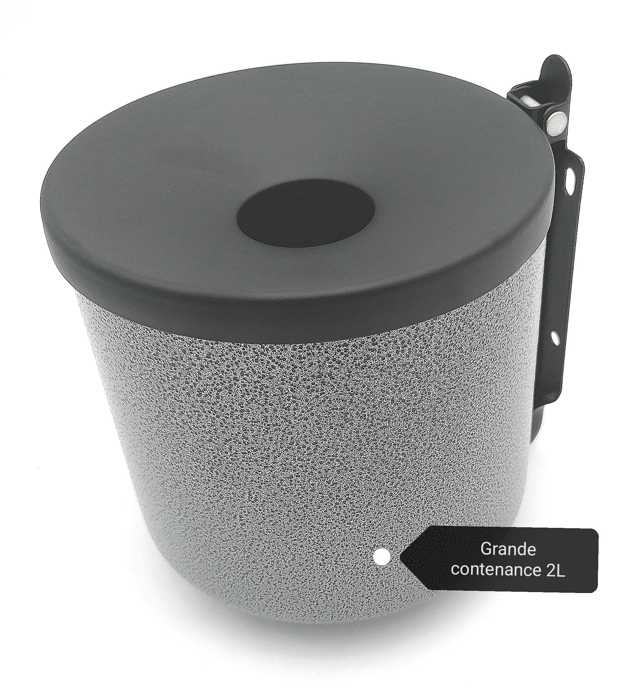 NUISIPRO - Cenicero exterior grande y resistente, capacidad 2 l, montaje en pared