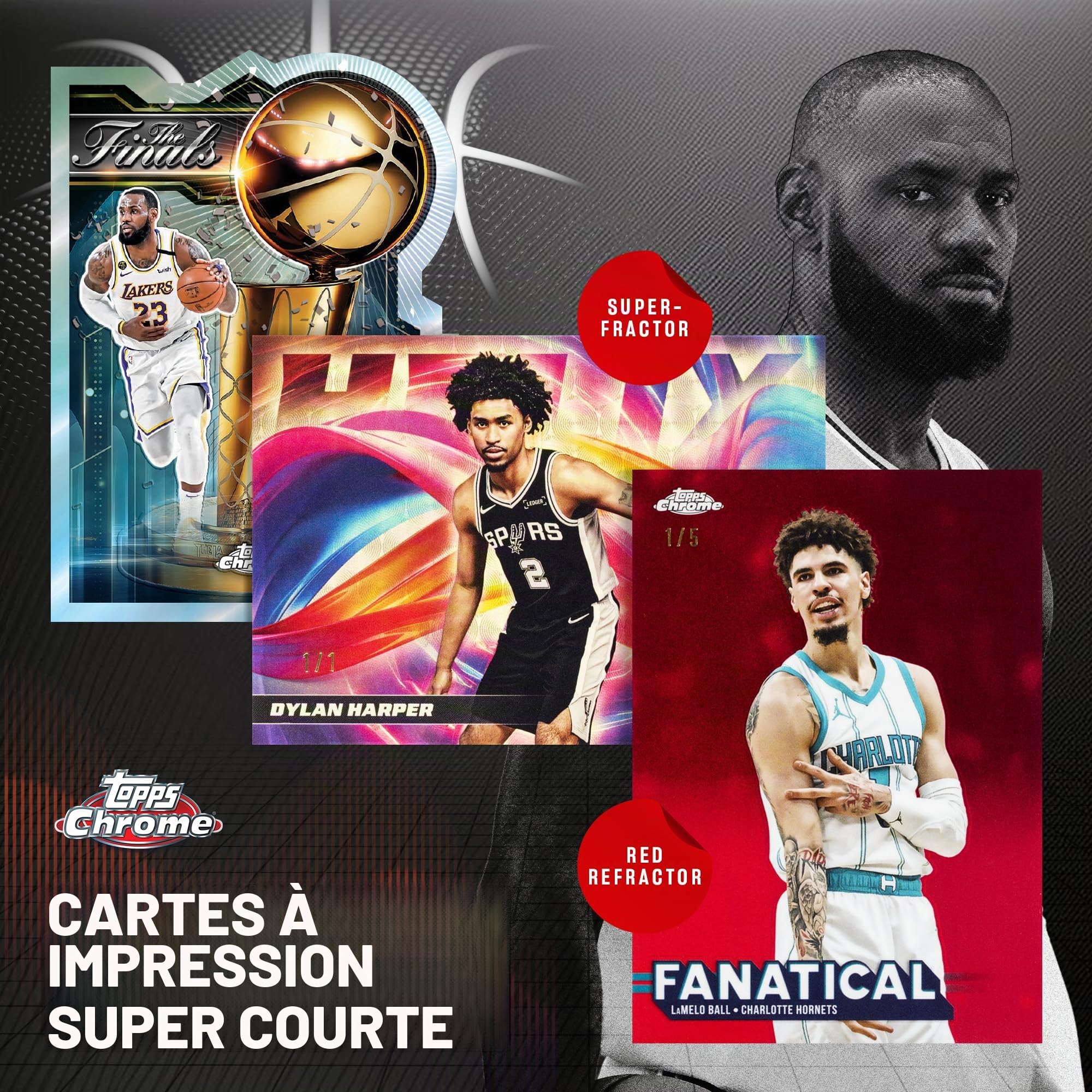 Topps Ballon de Basket chromé 2025-26 – scellé en Usine – Boîte économique