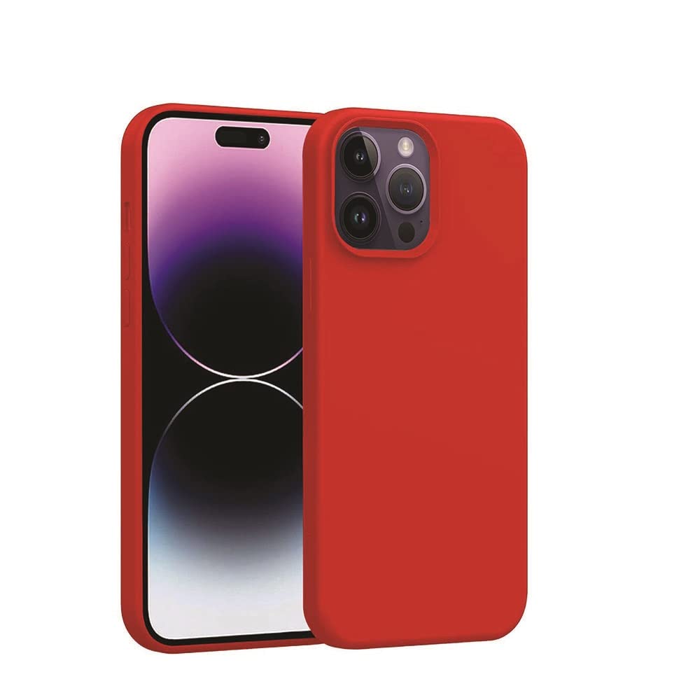 iPhone 14 Pro Max Case Cover | Wireless Supported | Soft protective case, Anti-Scratch, Anti-FingerPrint | 360 Protection | Durable (iPhone 14 Pro Max, Red)
