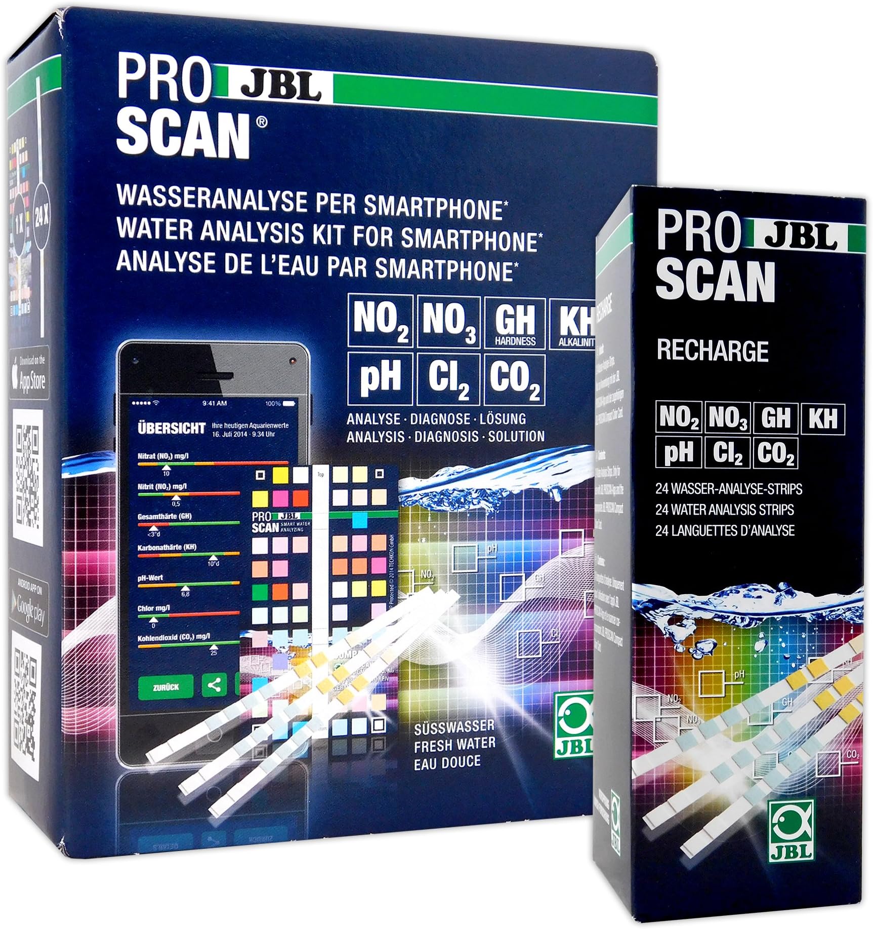 JBL ProScan Water Analysis Test Kit & Recharge Refill Kit