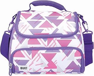 Built Borsa Termica Integrata per il Pranzo con il Design Attivo, Poliestere/PEVA, Viola/Bianco, 11.5 x 17 x 24 cm