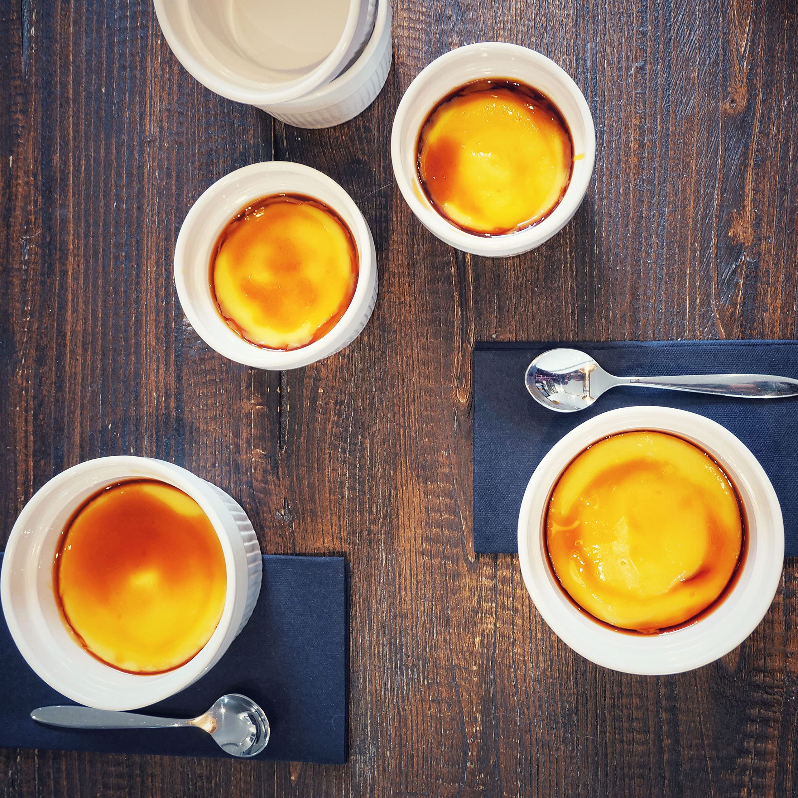 ToCi 12 x foremki do pieczenia Soufflé, Ø 11 cm, miseczki do kremów Brulee, odporne na piekarnik, ceramiczne foremki o pojemności 260 ml, do deserów, na pasztety, do ragout Fin czekoladowych souffle