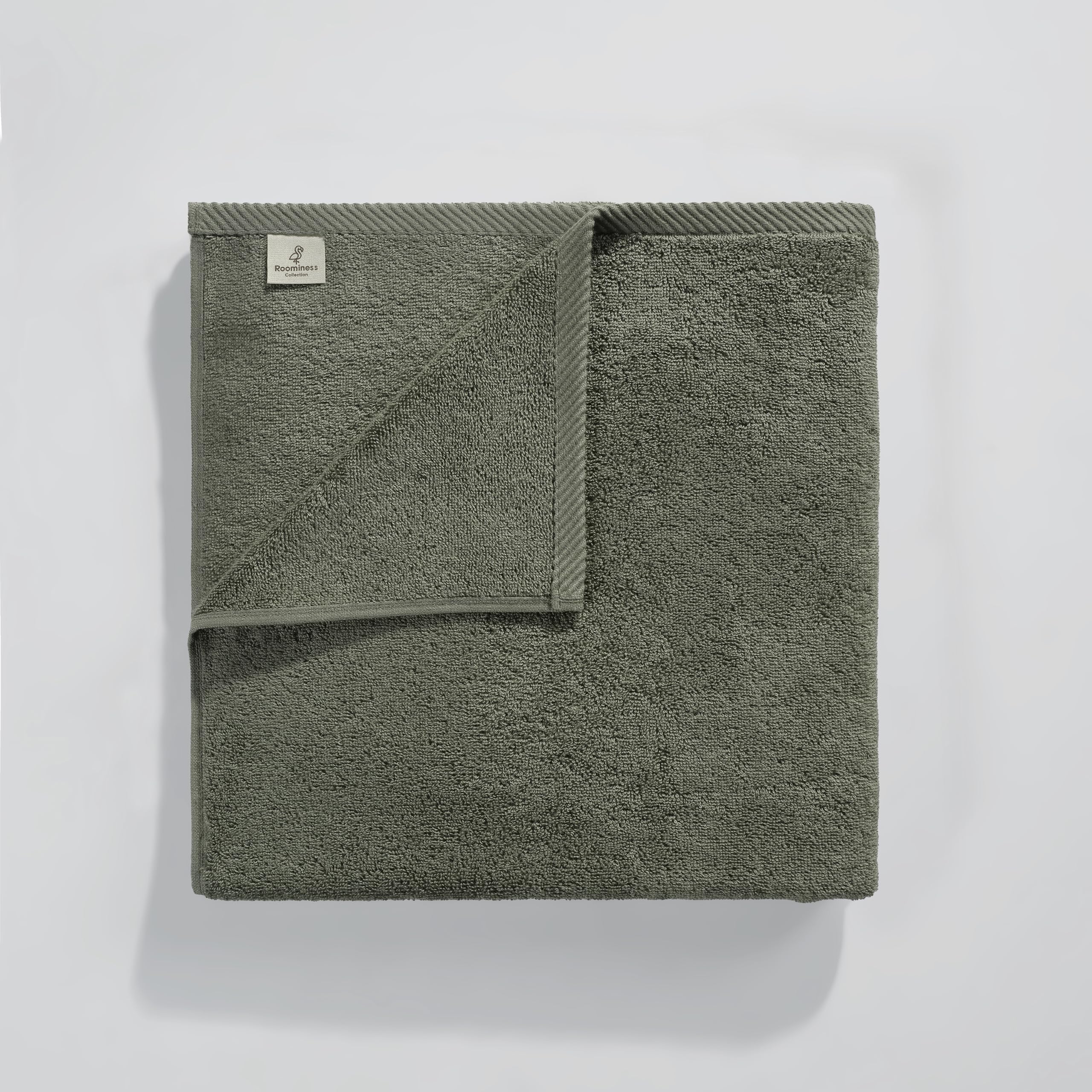 Roominess Handtuch Set 100% Baumwolle 6-teilig Salbeigrün (30x50, 50x100, 70x140) – Handtücher, Duschtücher & Gästehandtücher mit Aufhänger – saugfähig, Hotelqualität – Für Bad, Sauna, Hotel & Airbnb